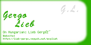 gergo lieb business card